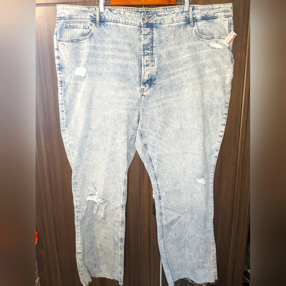 Old Navy Extra High Rise Kicker Bootcut Distressed Jeans, 26W